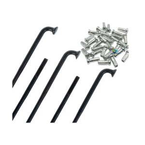 Radio Rueda Bicicleta Negro 275mm Rin 27.5 Acero Kit 36 Unids